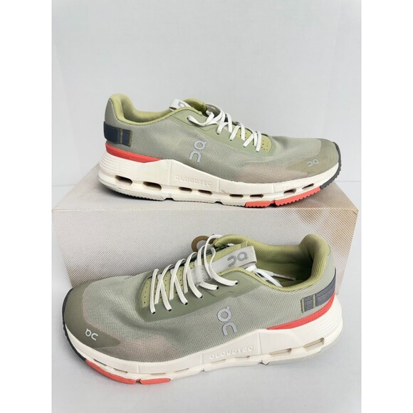 -1321 On Cloudnova Form 2, Chalk/Salmon, Womens Running Shoes-US 9 Womens - Picture 1 of 5